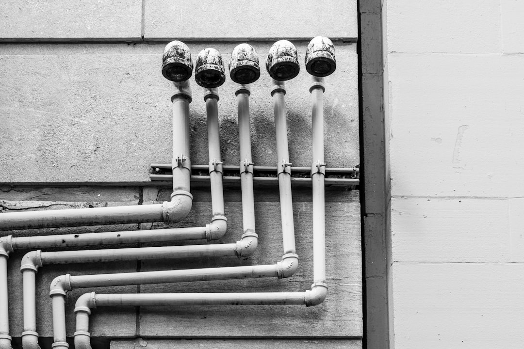 Grey polybutylene pipe visible in a Victoria BC home mechanical room