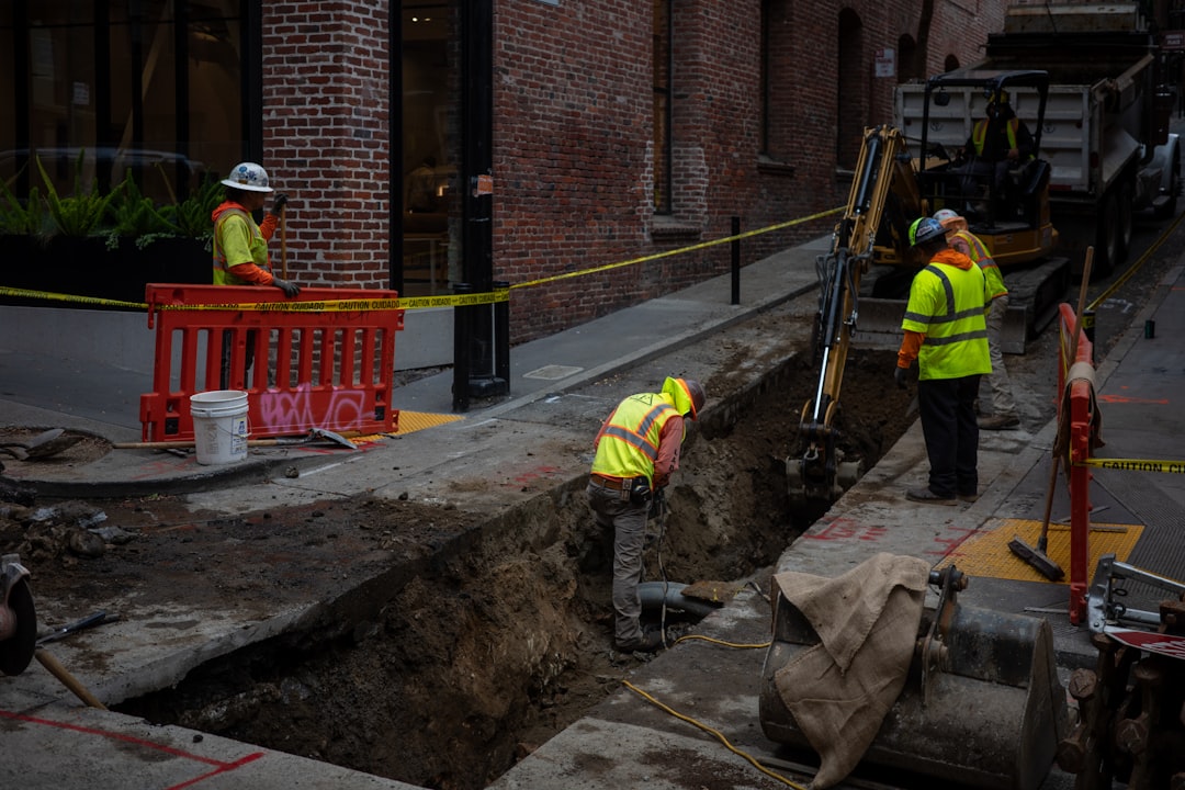 Sewer line excavation and repair at a Victoria BC residential property