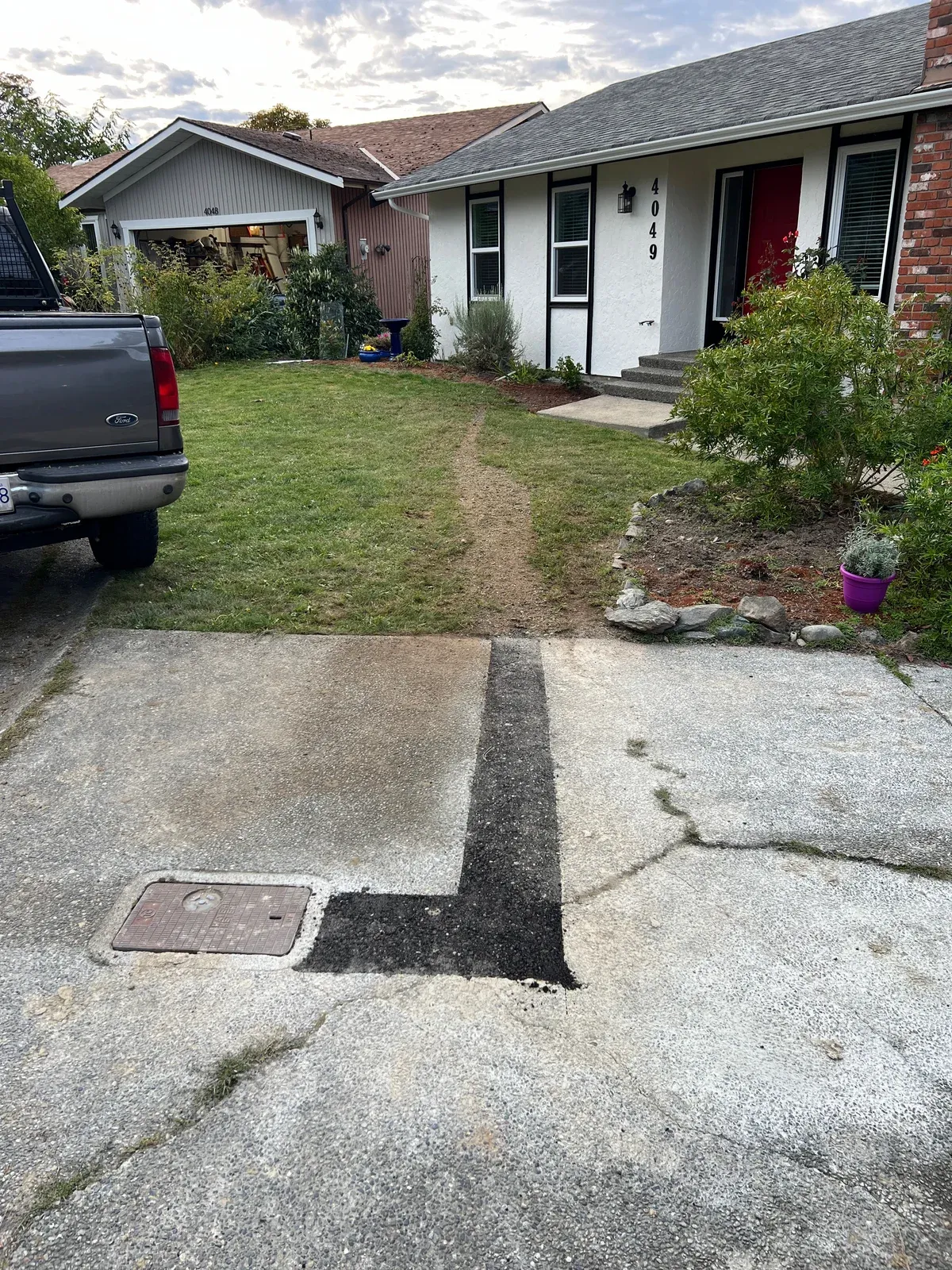 Water main replacement completed by Clear Choice Plumbing in Victoria BC — clean trench repair
